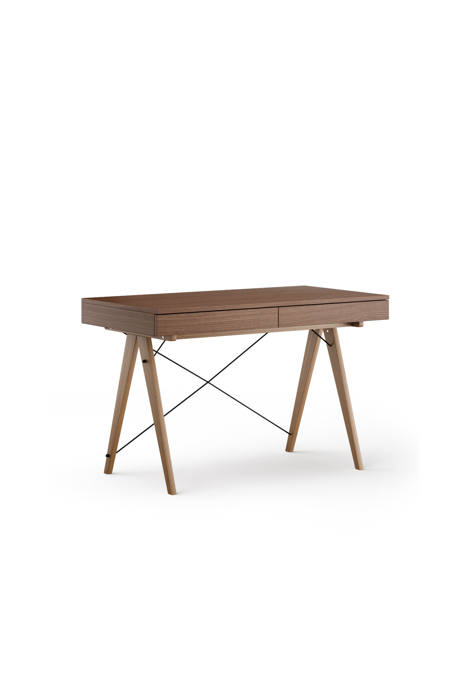 Drewniane biurko z szufladami