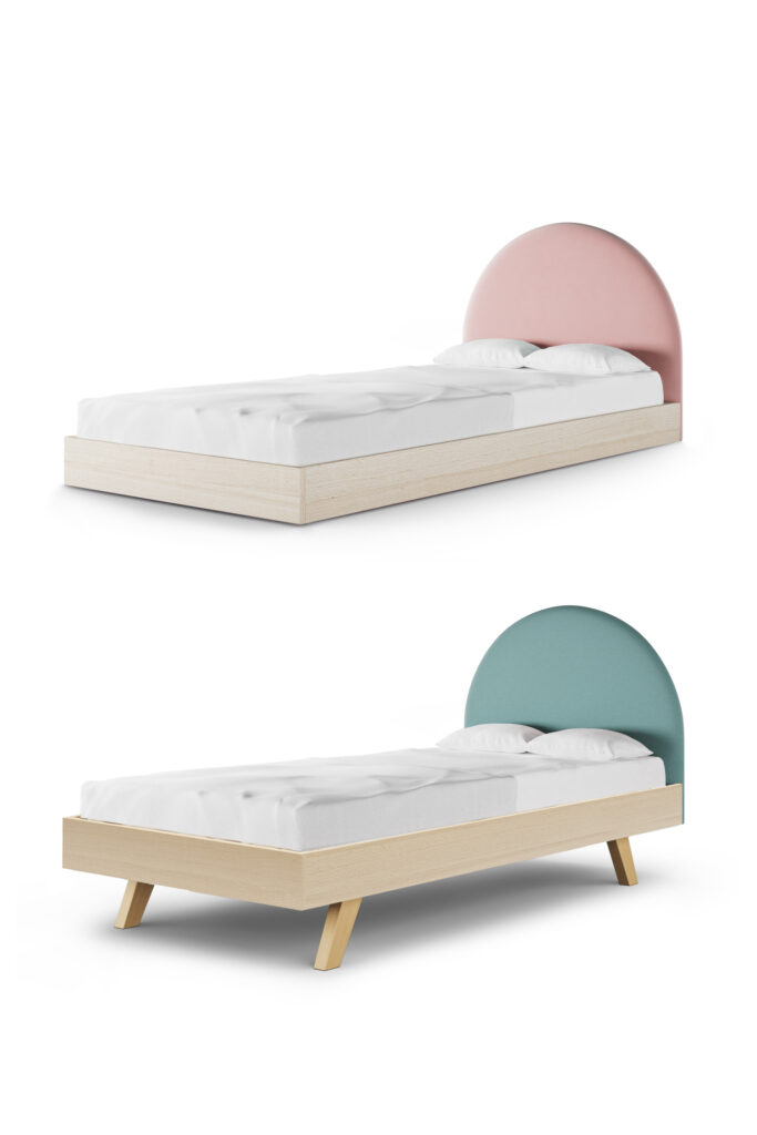 Łóżko PILLE PÓŁOKRĄGŁE LEGS BASIC