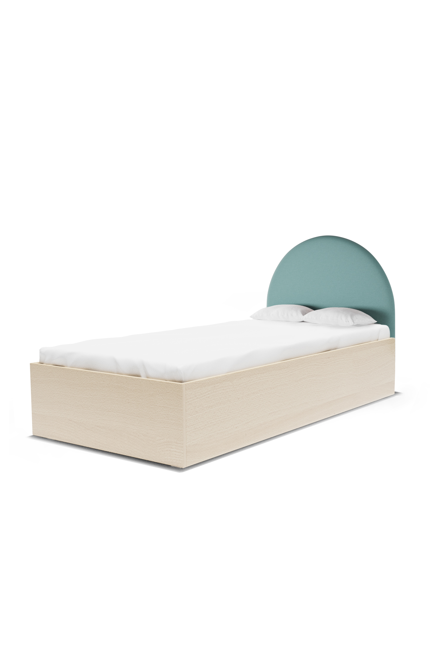 Łóżko PILLE PÓŁOKRĄGŁE BOX TEXTI