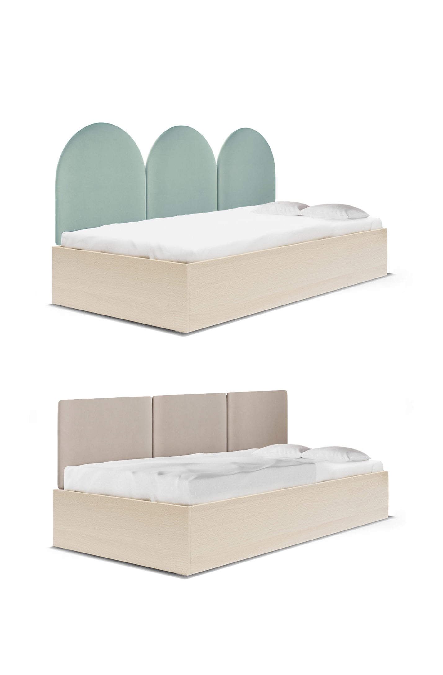 Łóżko z panelami ściennymi SOFA BOX BASIC