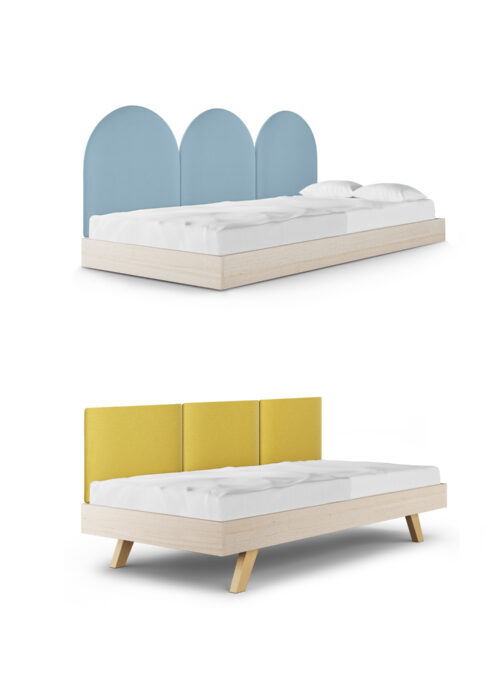 Łóżko z panelami ściennymi SOFA LEGS BASIC