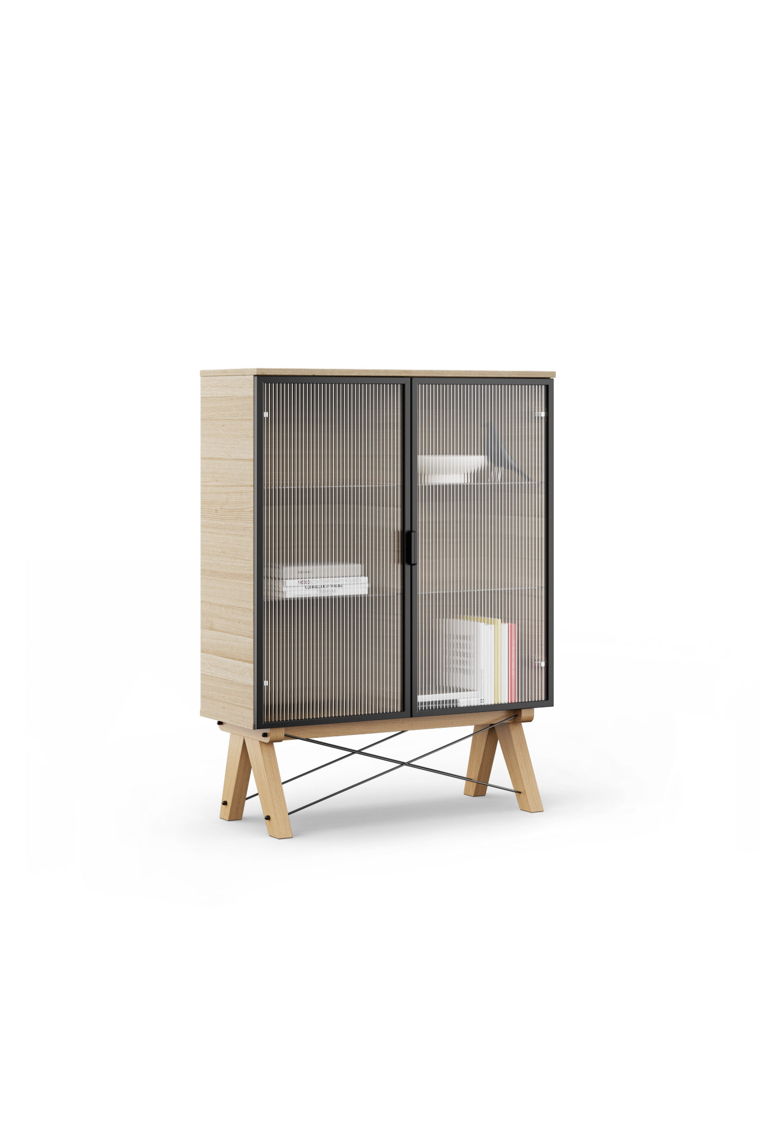 Drewniana witryna GLASSY SHORTY