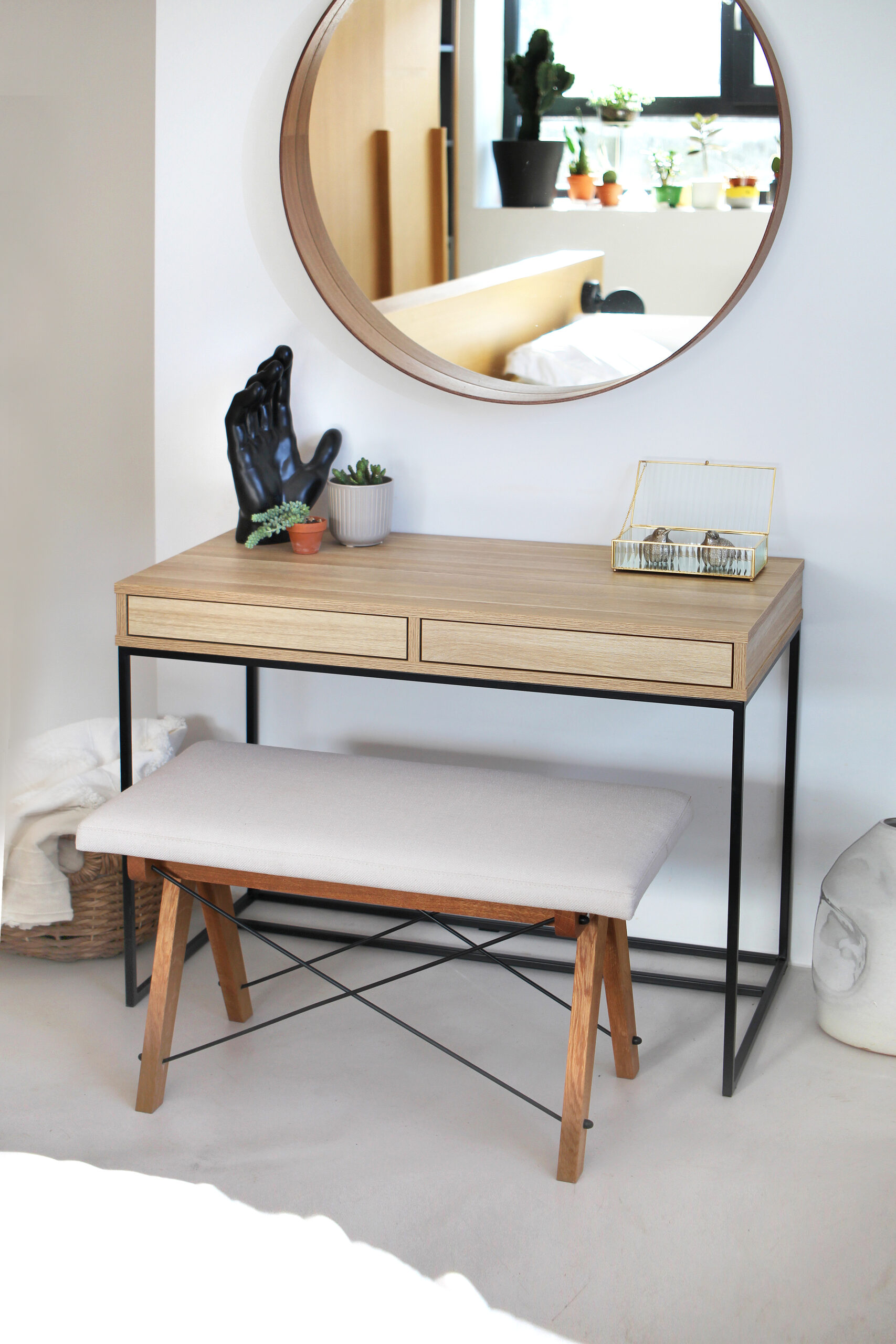 Drewniana toaletka LOFTA