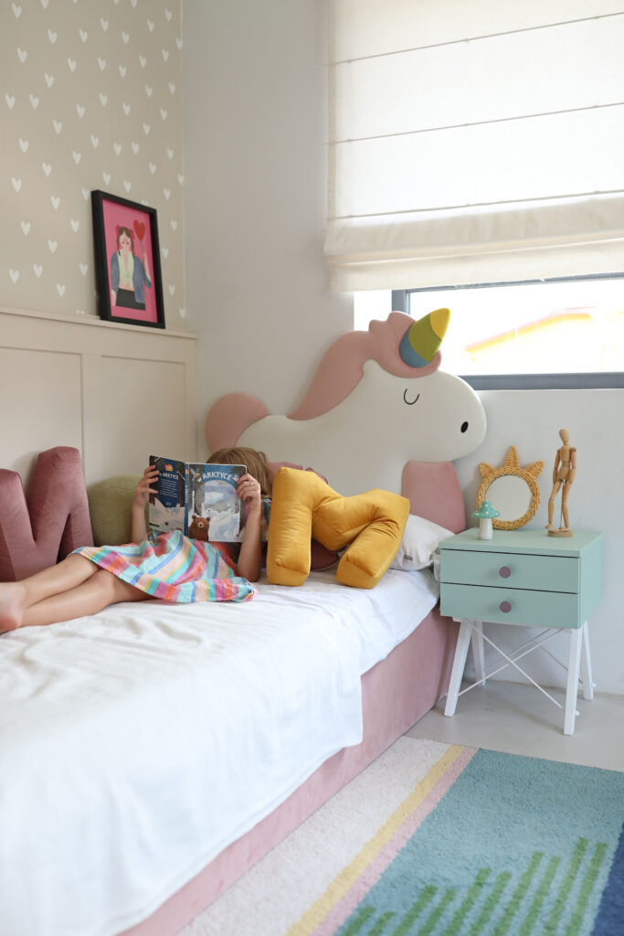 Łóżko jednorożec UNICORN BOX TEXTI