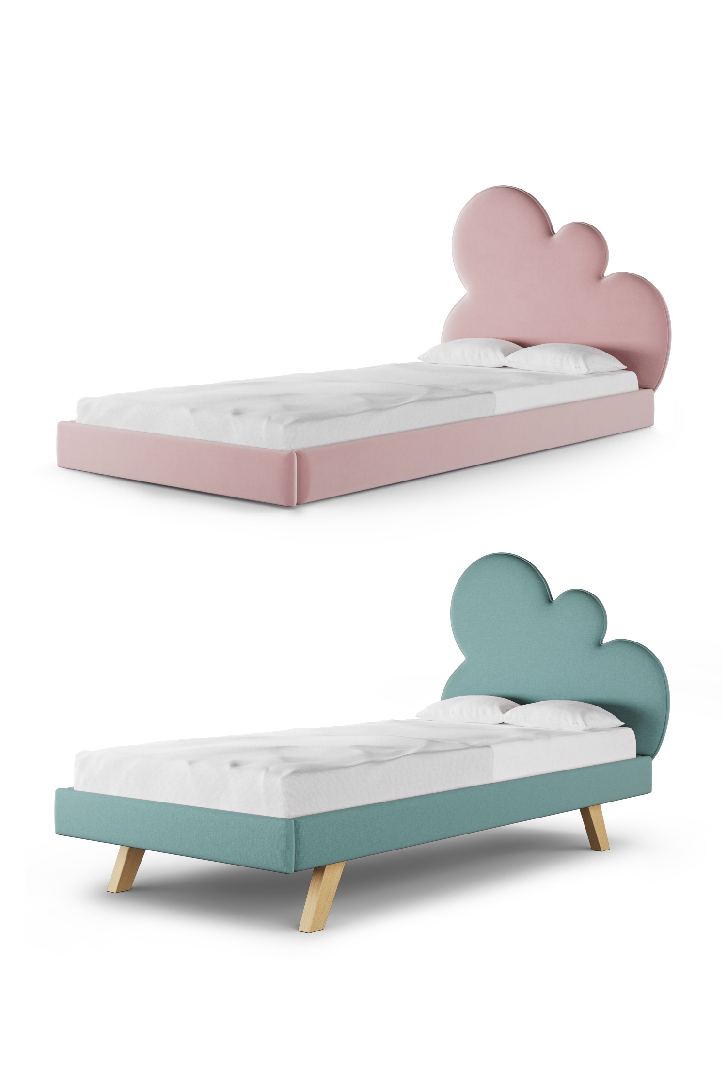 Łóżko dziecięce CHMURKA CLOUD LEGS TEXTI