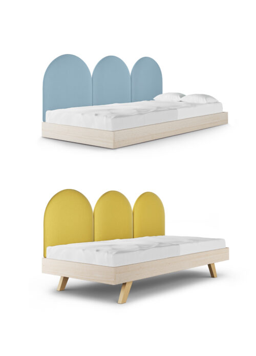 Łóżko z panelami ściennymi SOFA LEGS BASIC
