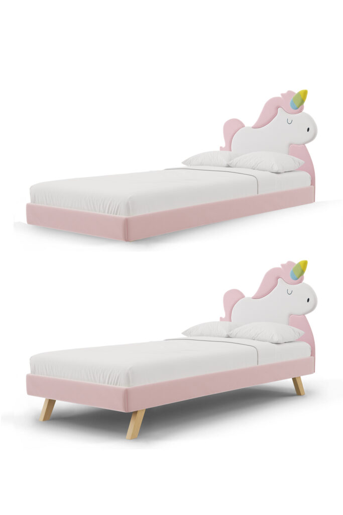 Łóżko dziecięce jednorożec UNICORN LEGS TEXTI