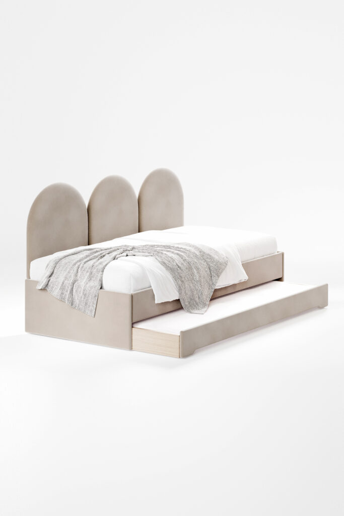 Dwuosobowe łóżko z panelami ściennymi DOUBLE BED