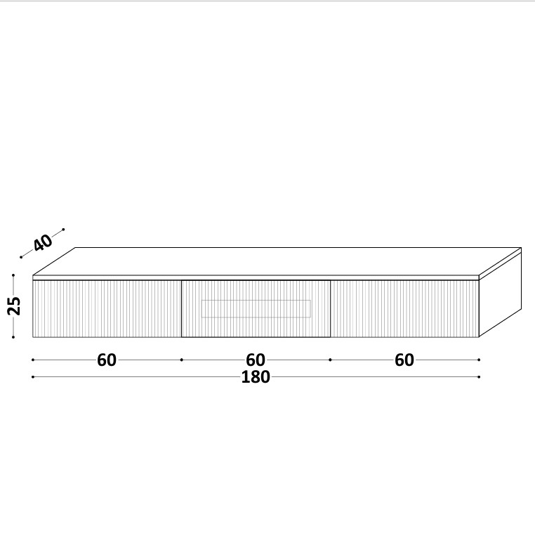 Podwieszana szafka RTV LINE